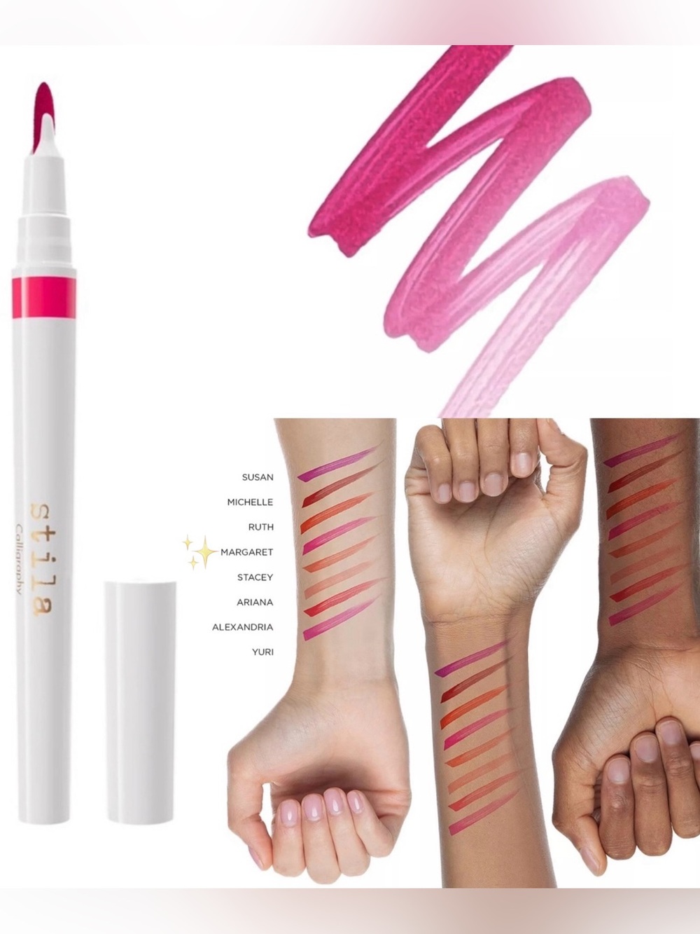 Stila CALLIGRAPHY LIP STAIN (Margaret) NIB .67 ml / .022 fl oz - Picture 3 of 3